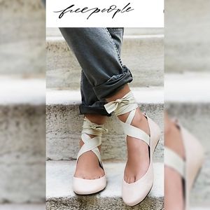 NEW Free People Leather Dega Ballet Flat sz 38